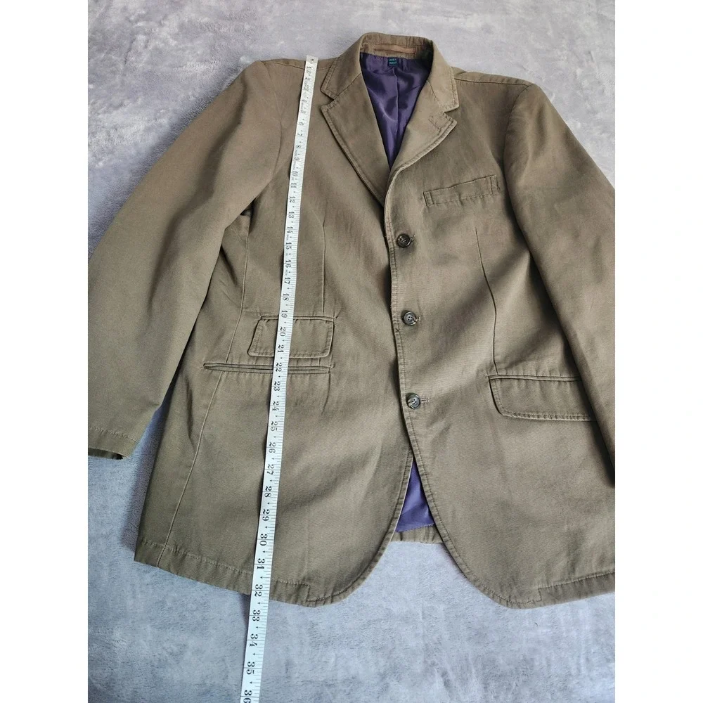 Boden Mens 100% Cotton Blazer Button Size 42R Jacket Smart Casual Brown Canvas